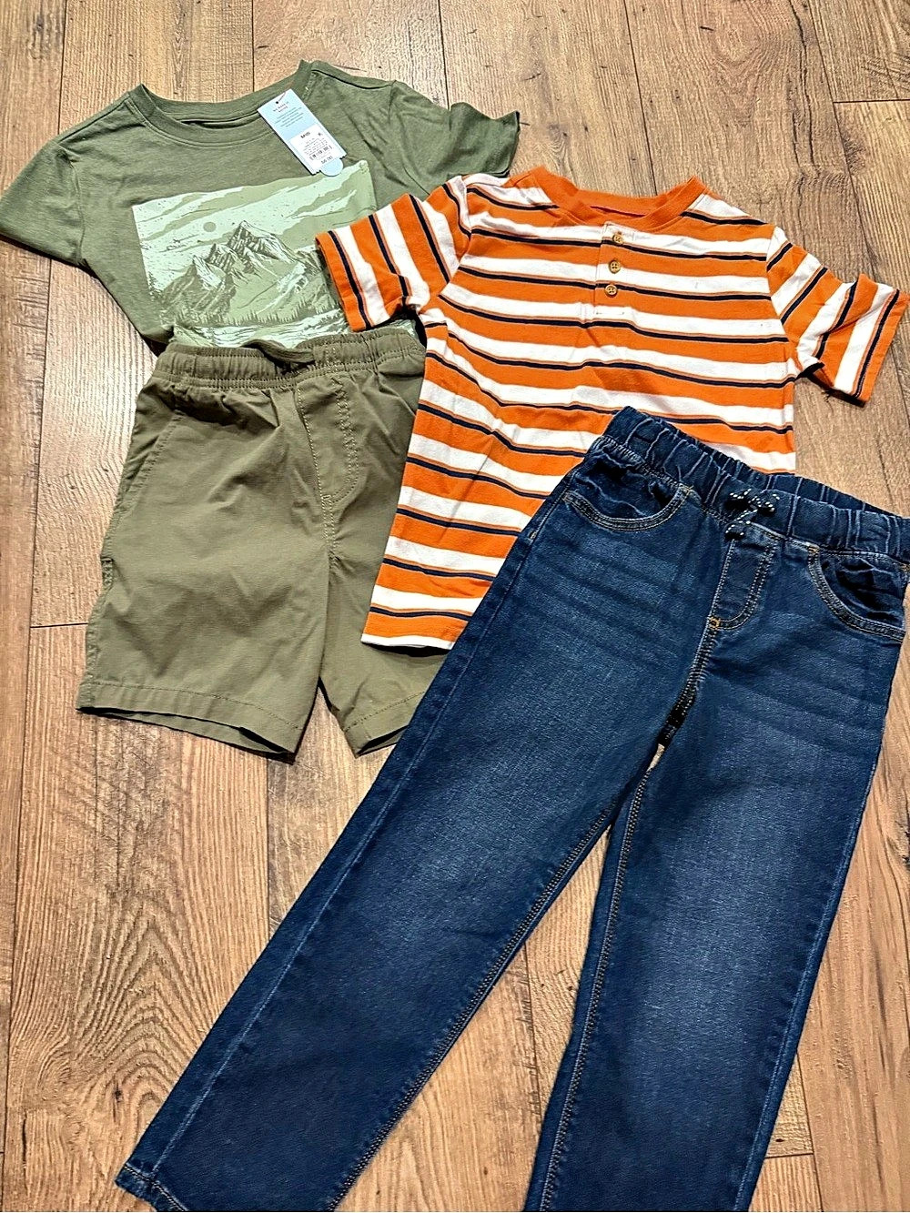 Brand new Boys clothes Size 6 -7 NWT on one shirt. Other pieces were never worn.